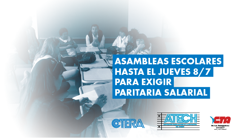 ASAMBLEAS ESCOLARES PARA EXIGIR PARITARIA SALARIAL