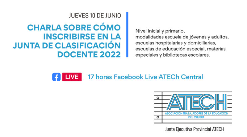 Charla sobre cómo inscribirse en la Junta de Clasificación Docente 2022 – Regional Oeste
