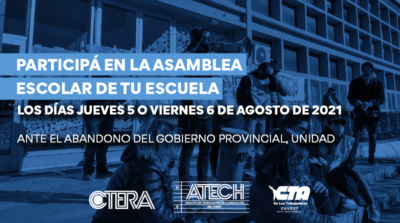 5 y 6 de agosto 2021 ASAMBLEAS ESCOLARES CON MANDATOS