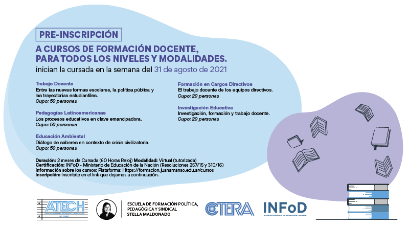 Preinscripción a cursos de formación docente del INFoD
