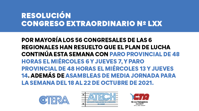RESOLUCIÓN CONGRESO EXTRAORDINARIO Nº LXX