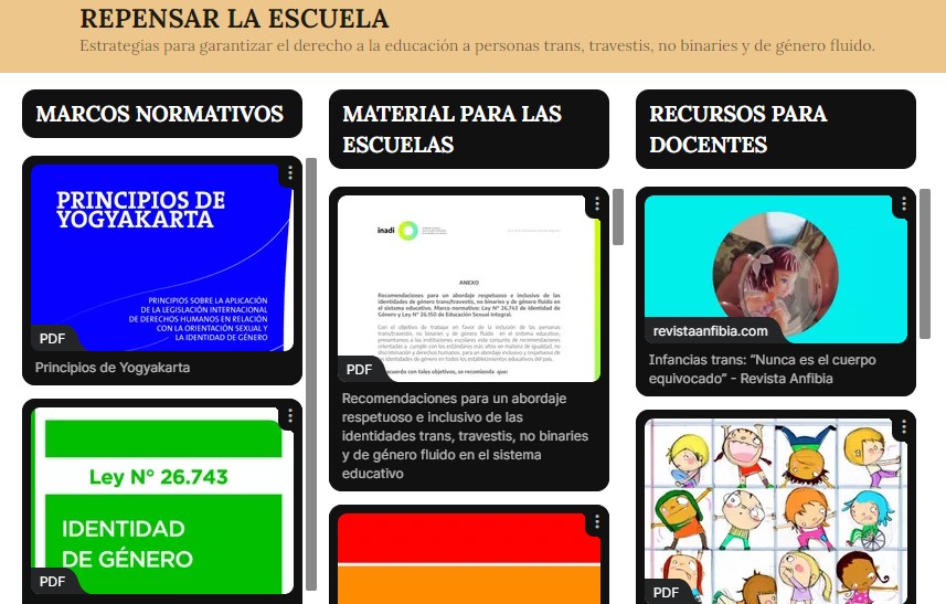 Recursero para garantizar el derecho a la educación a personas trans, travestis, no binaries y de género fluido