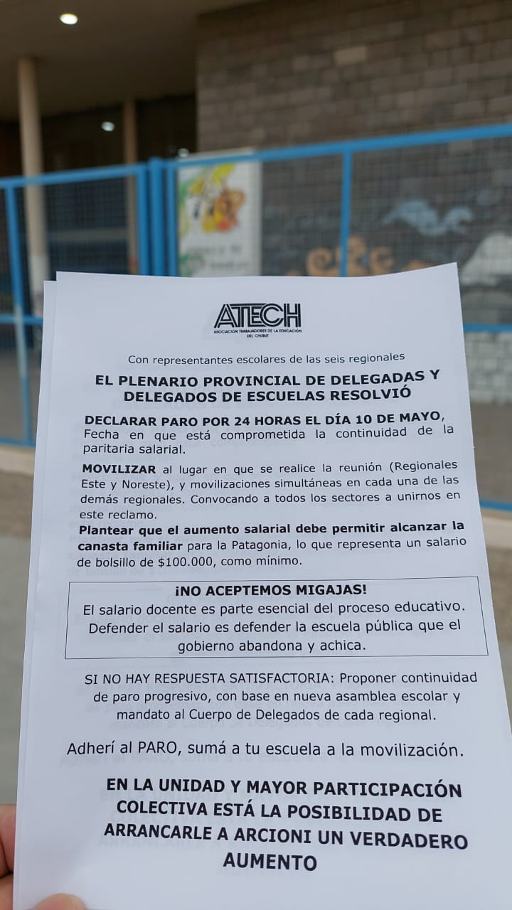 10 de mayo, PARO PROVINCIAL por 24 horas