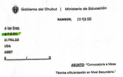 El Ministerio de Educación convocó a Mesa Técnica referida al Nivel Secundario