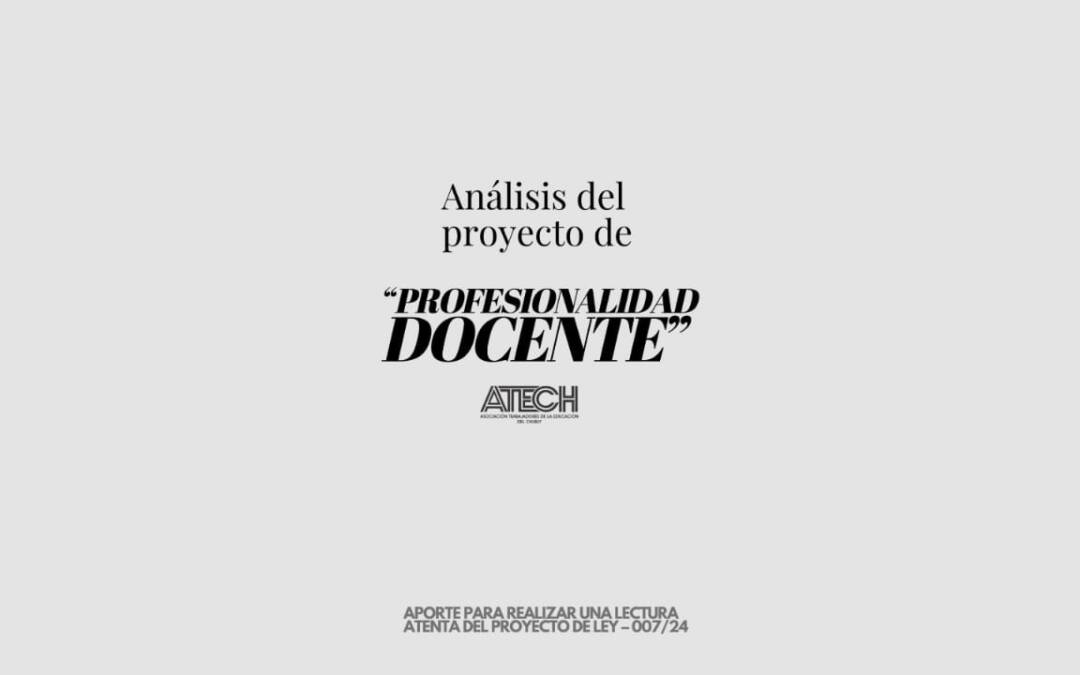 Análisis de la ley de «profesionalidad docente»